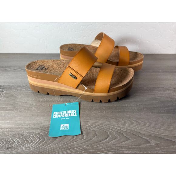 Reef Cushion Vista Hi 2.5 Slip on Platform Sandals Women's Size 10 EU 41- NWT - Picture 1 of 7